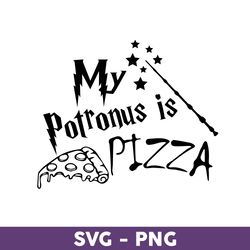 my potronus is pizza svg, harry potter svg, harry potter clipart art, png digital file - download