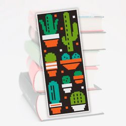 Cross stitch bookmark pattern Cacti sampler, Embroidery pattern Plants, Cute bookmark cross stitch pattern