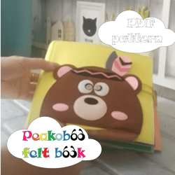 Taddy Bear Quiet Book Pattern  PDF 11 page ideas Feltcraft Feltbook Quiet Book Pattern quiet book template