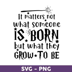 it matters not what someone is born but what they grow to be svg, harry potter svg, harry potter clipart art - download