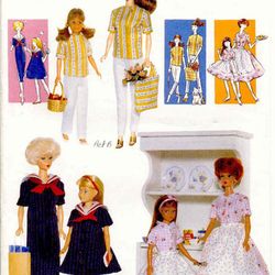 Vogue 9964 Vintage fashion doll clothes for Barbie pants, dress, bag and more Instruction in French Digital download PDF