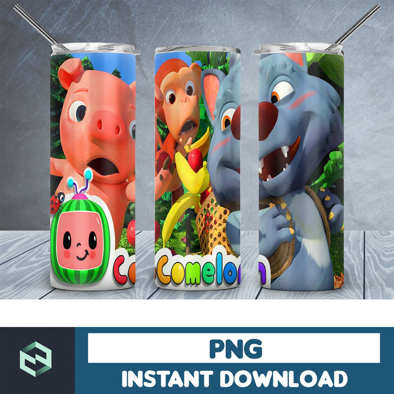Cocomelon tumbler design, 20 oz skinny tumbler design, sublimation image, tumbler wrap, Cocomelon cup, Cocomelon sublimation (18).jpg