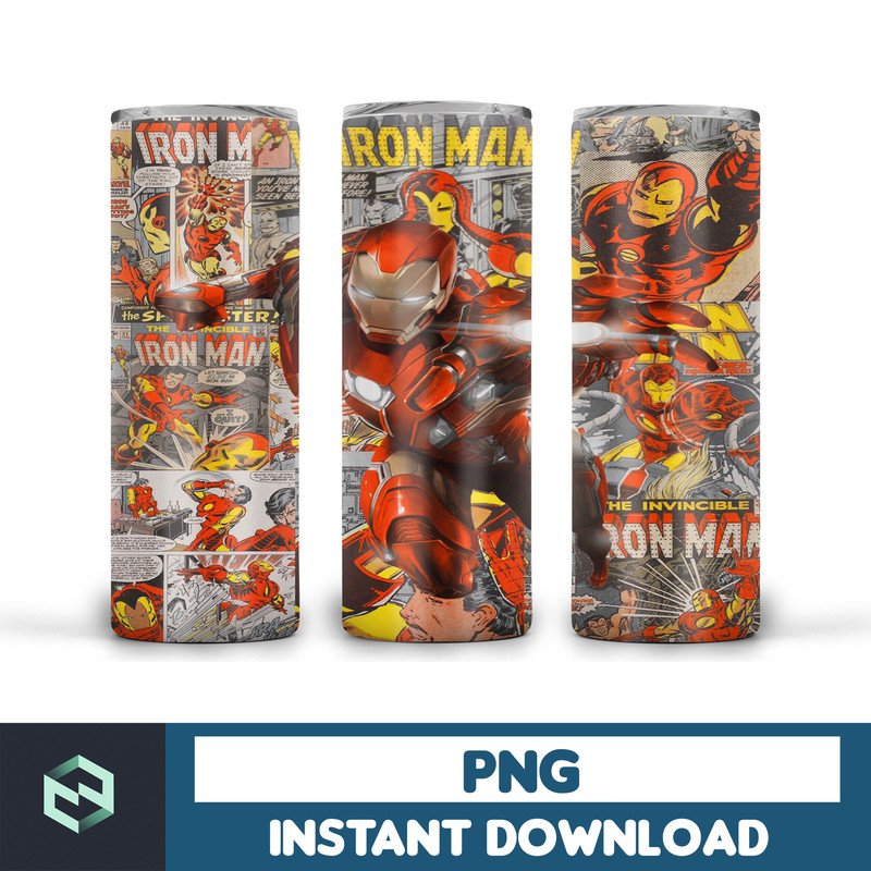 Iron Man 20oz Skinny Tumbler, Iron Man Sublimation 20oz Skinny Tumbler, Super Hero Sublimation 20oz ,Digital Download Png (13).jpg