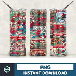 marvel tumbler png, superhero tumbler skinny 20 oz , cartoon skinny tumbler 20 oz sublimation design png,marvel heroes