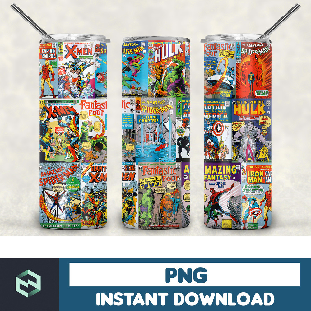 Marvel Tumbler Png, Superhero Tumbler Skinny 20 oz , Cartoon Skinny Tumbler 20 oz Sublimation Design Png,Marvel Heroes Tumbler Skinny (19).jpg
