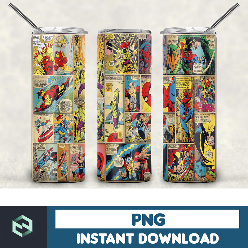 Marvel Tumbler Png, Superhero Tumbler Skinny 20 oz , Cartoon Skinny Tumbler 20 oz Sublimation Design Png,Marvel Heroes Tumbler Skinny (20).jpg