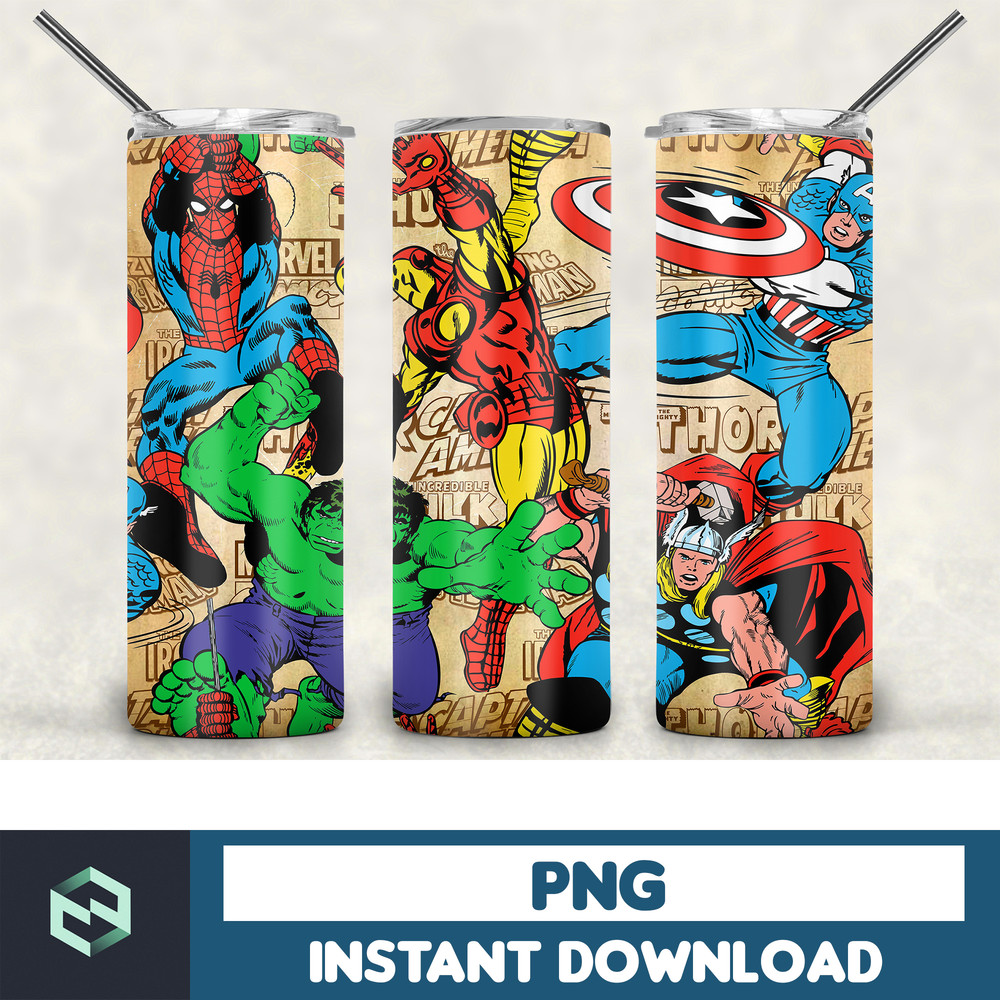 Marvel Tumbler Png, Superhero Tumbler Skinny 20 oz , Cartoon Skinny Tumbler 20 oz Sublimation Design Png,Marvel Heroes Tumbler Skinny (21).jpg