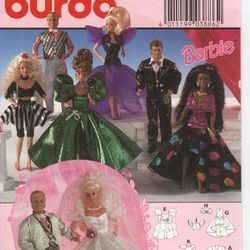 Burda 3866 doll clothes pattern Barbie dress, blouse, skirt, pants wardrobe Instruction in French Digital download PDF