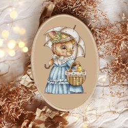 Bunny Girl Cross Stitch Pattern, Easter Bunny Cross Stitch Chart, Easter Eggs Cross Stitch, Cute Cross Stitch, PDF File