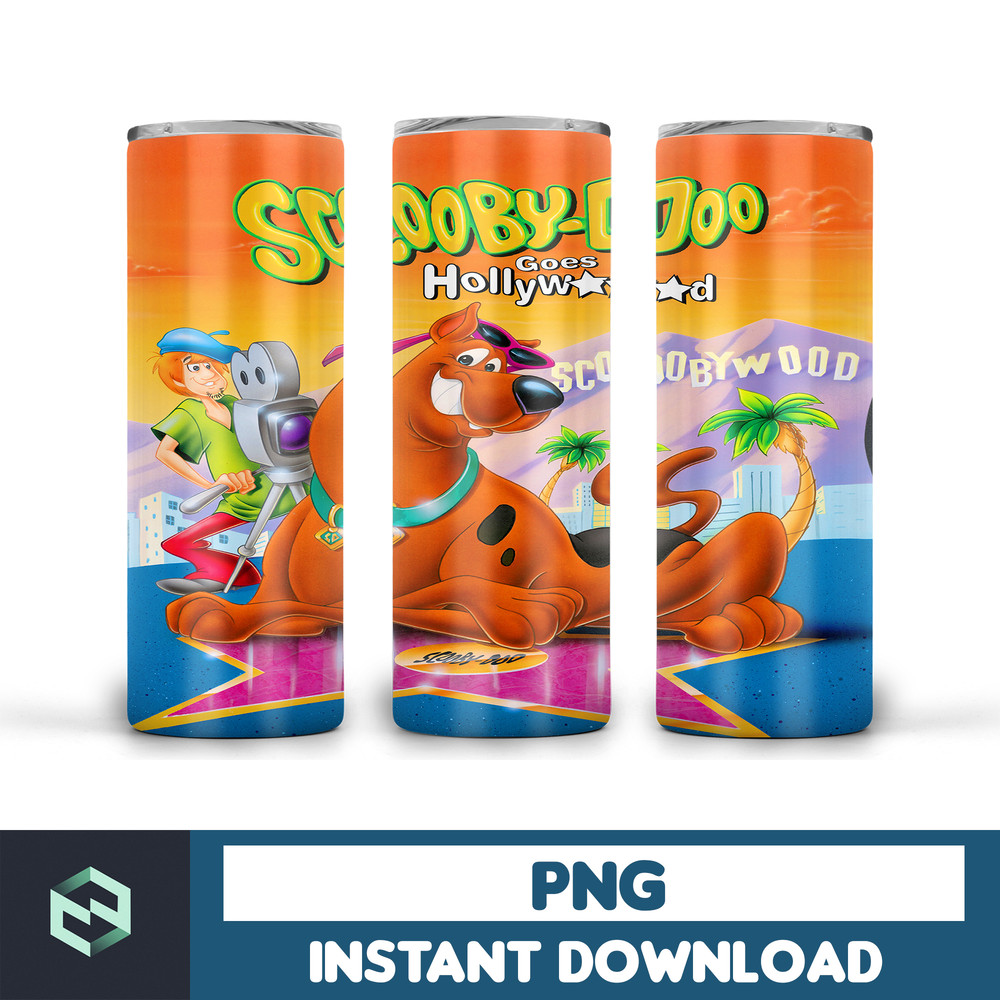 Scooby Doo tumbler design, 20 oz skinny tumbler design, sublimation image, tumbler wrap, scooby doo cup, scooby sublimation, tumbler design (5).jpg