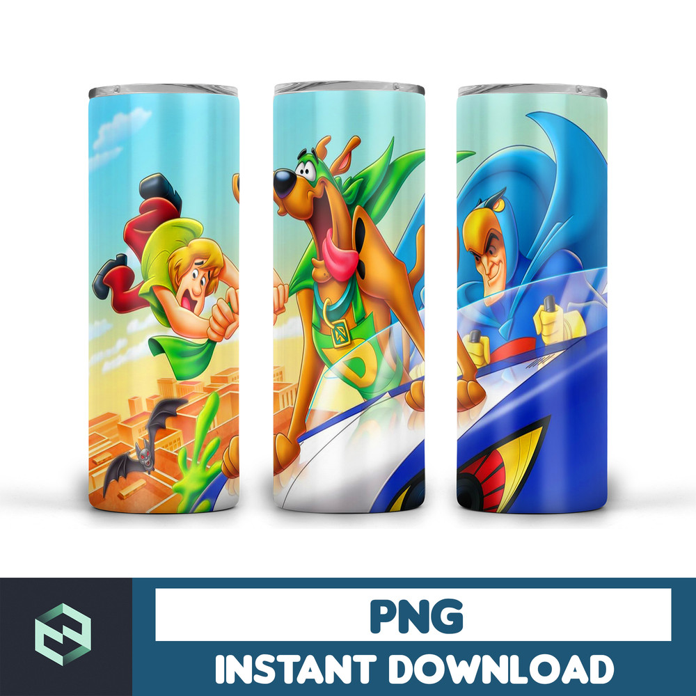 Scooby Doo tumbler design, 20 oz skinny tumbler design, sublimation image, tumbler wrap, scooby doo cup, scooby sublimation, tumbler design (7).jpg