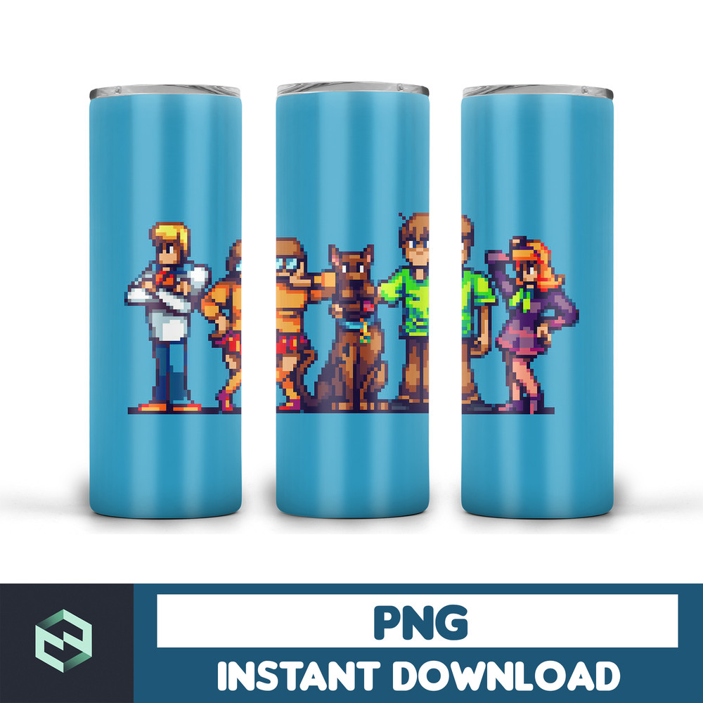 Scooby Doo tumbler design, 20 oz skinny tumbler design, sublimation image, tumbler wrap, scooby doo cup, scooby sublimation, tumbler design (12).jpg