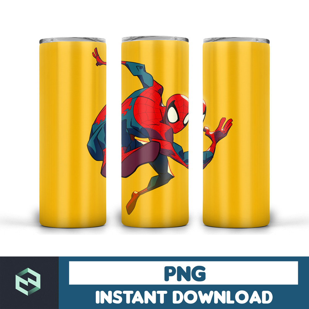 Spiderman tumbler design, 20 oz skinny tumbler design, sublimation image, tumbler wrap, Spiderman cup, Spiderman sublimation, tumbler design (3).jpg