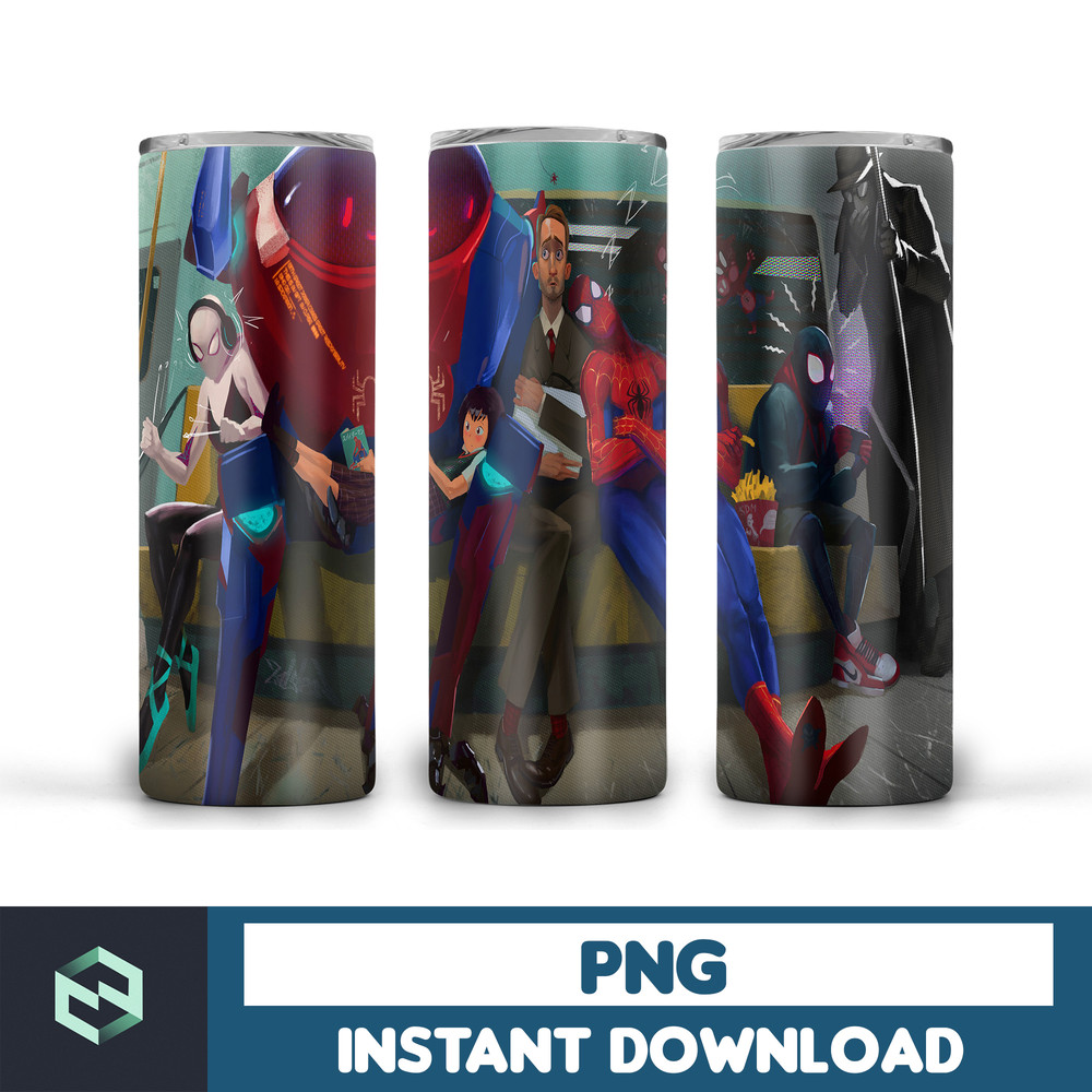 Spiderman tumbler design, 20 oz skinny tumbler design, sublimation image, tumbler wrap, Spiderman cup, Spiderman sublimation, tumbler design (15).jpg