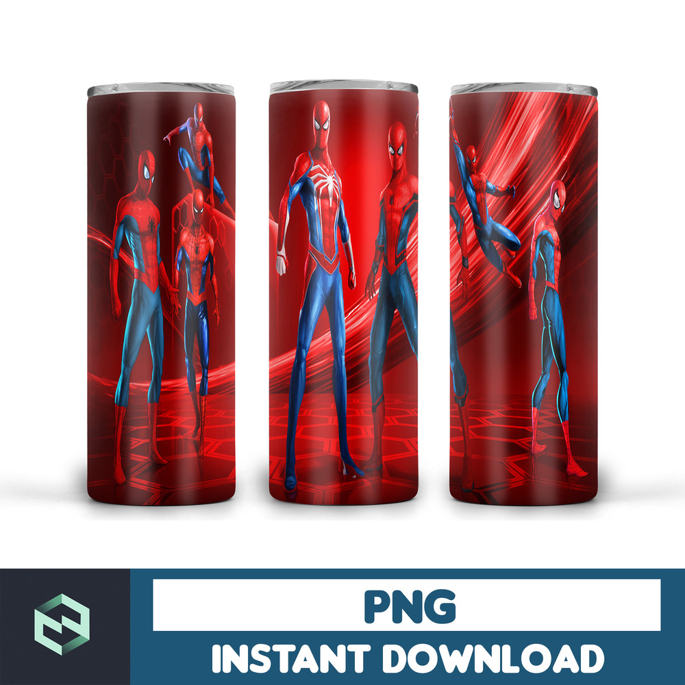 Spiderman tumbler design, 20 oz skinny tumbler design, sublimation image, tumbler wrap, Spiderman cup, Spiderman sublimation, tumbler design (25).jpg