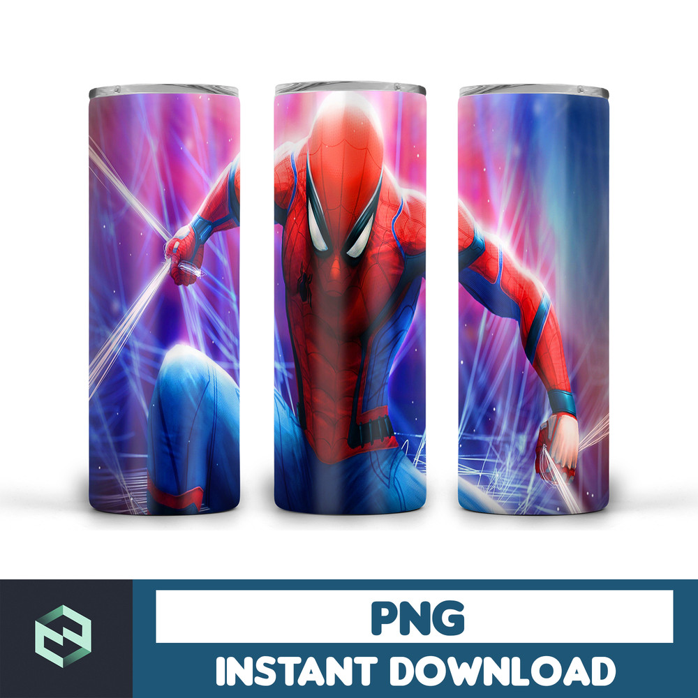 Spiderman tumbler design, 20 oz skinny tumbler design, sublimation image, tumbler wrap, Spiderman cup, Spiderman sublimation, tumbler design (41).jpg