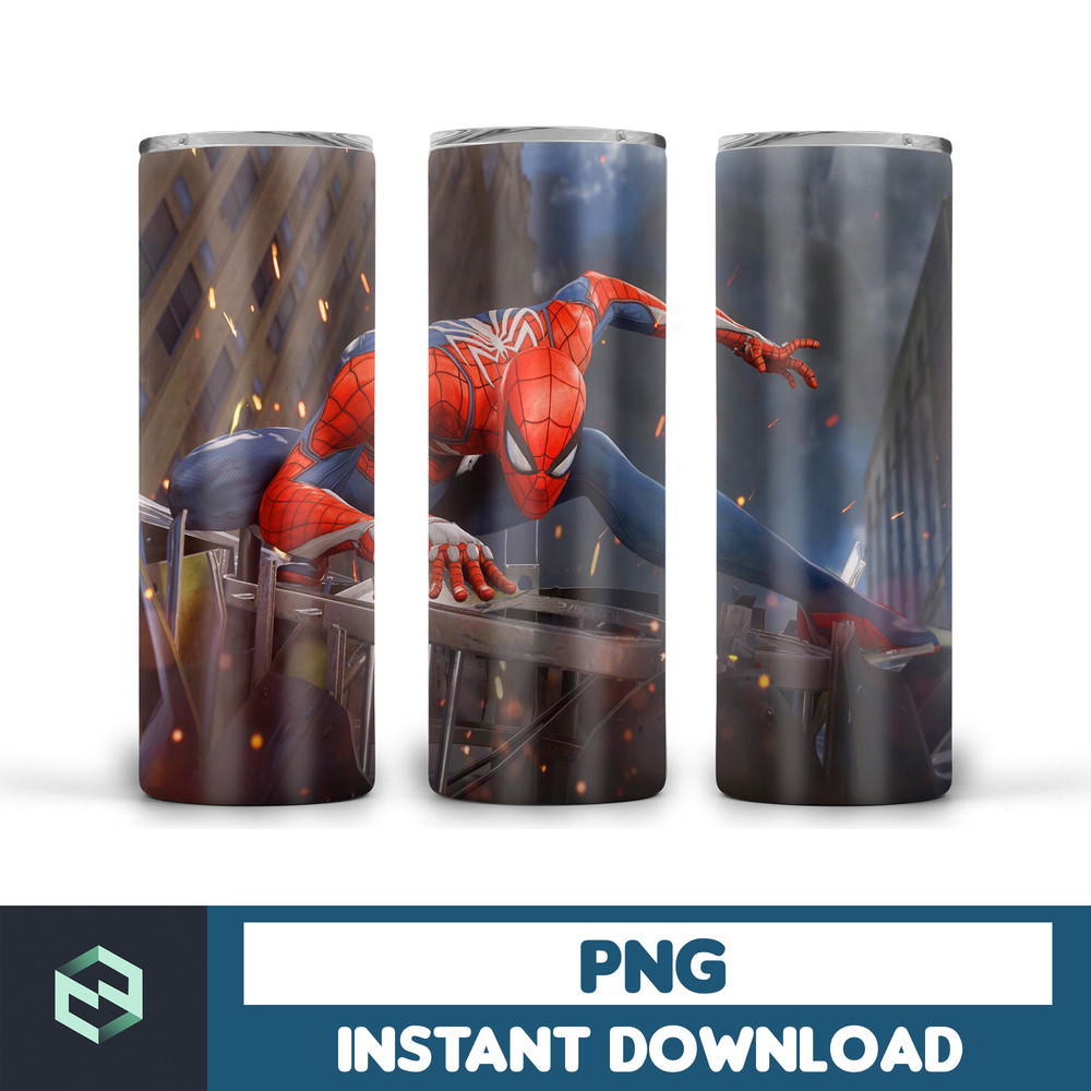 Spiderman tumbler design, 20 oz skinny tumbler design, sublimation image, tumbler wrap, Spiderman cup, Spiderman sublimation, tumbler design (43).jpg