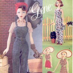 Vogue 7417 Sew for the doll Barbie clothes pattern blouse etc. Vintage Retro Instruction in French Digital download PDF