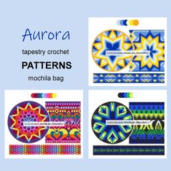 PATTERNS: AUTHENTIC WAYUU MOCHILA BAGS / Set Aurora