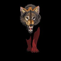 Wolf, Machine Embroidery Design, Predator in the Night, Animal, Wolf Embroidery, 1 Download Size, Wolf in the Dark