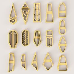 boho 4 set polymer clay cutter