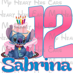 stitch birthday girl any name number image png digital file sublimation print waterslide tshirt design