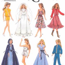 Simplicity 8333 Barbie doll clothes Sundress pattern Jacket pattern Vintage dress clothing pattern Digital download PDF