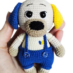 Crochet Toy amigurumi Dog handmade soft toy patriotic Dog baby gift