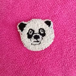Animal Brooch Panda Brooch Handmade Brooch Embroidery Brooch Accessory