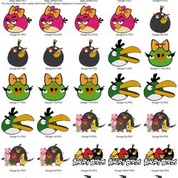 Video Game Collection Angry Birds Embroidery Machine Designs PES JEF HUS DST EXP VIP XXX