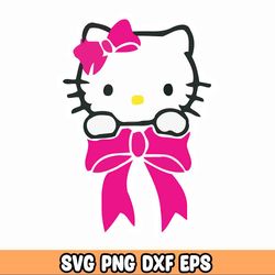 Hello Svg Kitty Svg File, Layered, Stickers, Banners Download