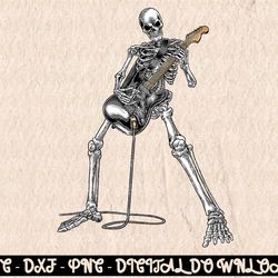 Happy Skeleton Guitar Guy - Rock And Roll Band Tees For Men  Digital Prints, Digital Download, Sublimation Designs, Subl