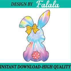 cute bunny rabbit tie dye bow tie easter day png, tie dye easter bunny rabbit cute easter day png, digital download