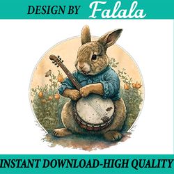 funny bunny playing banjo guitar music rabbit happy easter png, rocker guitar player, bunny playing guitar png, easter d
