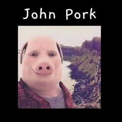 john pork graphic pig tshirt design png trending meme sublimation