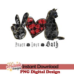 peace love goth sublimation