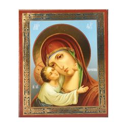 Virgin of Igor | Silver and Gold foiled miniature icon |  Size: 2,5" x 3,5" |