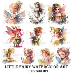 little fairy watercolor art, little fairy png, little fairy vector