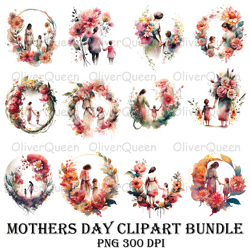 Mothers Day Clipart Bundle PNG, Mothers Day PNG, Mothers Day Vector