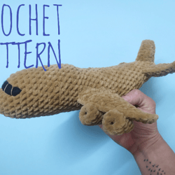crochet pattern airplane nursery like boeing 747, amigurumi plane pattern, crochet toy for boys, aviation crochet