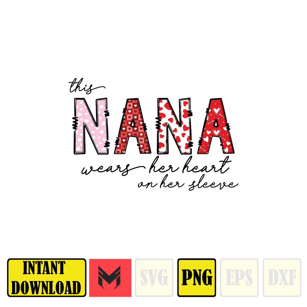 This MAMA wears her heart on her sleeve PNG Sublimation Designs, valentines png, add your own names, sweatshirt mama png, Digital Download (8).jpg