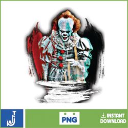it pennywise clown png, pennywise clown halloween, scary halloween, horror characters, halloween png (11)