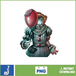 it pennywise clown png, pennywise clown halloween, scary halloween, horror characters, halloween png (14)