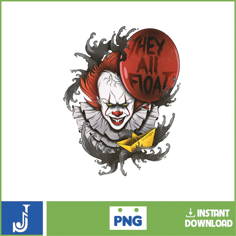 IT Pennywise Clown PNG, Pennywise Clown Halloween, Scary Halloween, Horror Characters, Halloween PNG (15).jpg