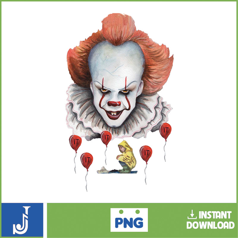 IT Pennywise Clown PNG, Pennywise Clown Halloween, Scary Halloween, Horror Characters, Halloween PNG (27).jpg
