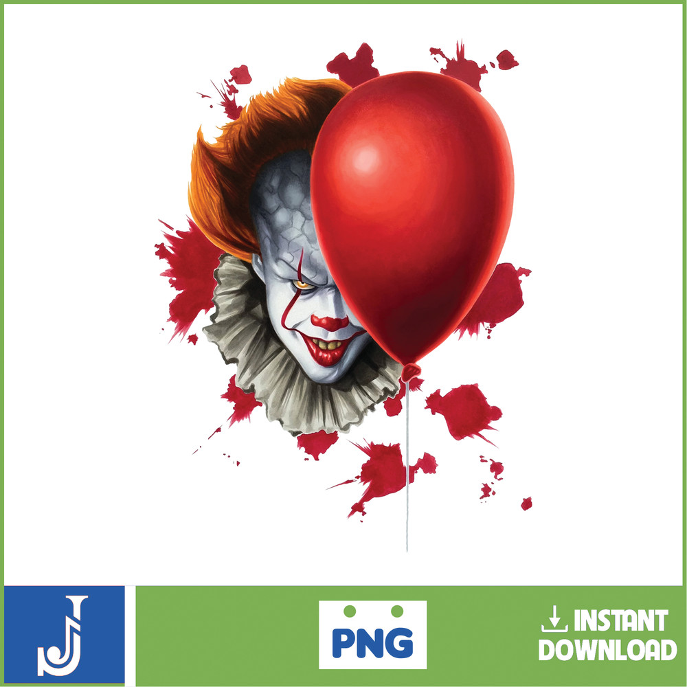 IT Pennywise Clown PNG, Pennywise Clown Halloween, Scary Halloween, Horror Characters, Halloween PNG (36).jpg
