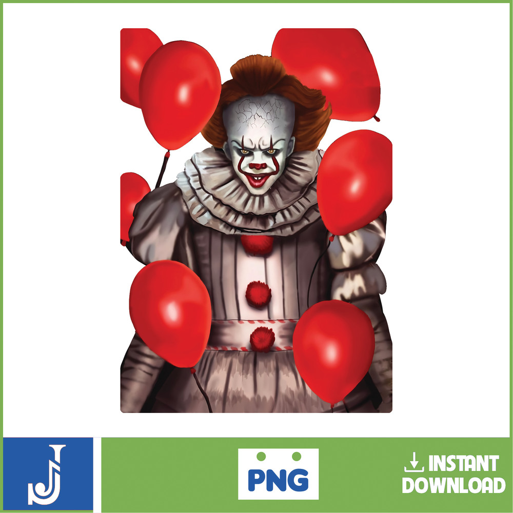 IT Pennywise Clown PNG, Pennywise Clown Halloween, Scary Halloween, Horror Characters, Halloween PNG (42).jpg
