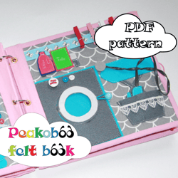 Dollhouse Book Pattern PDF Quiet book for girl Felt book Template Girl birthday gift Quiet book page ideas DIY Sensory b