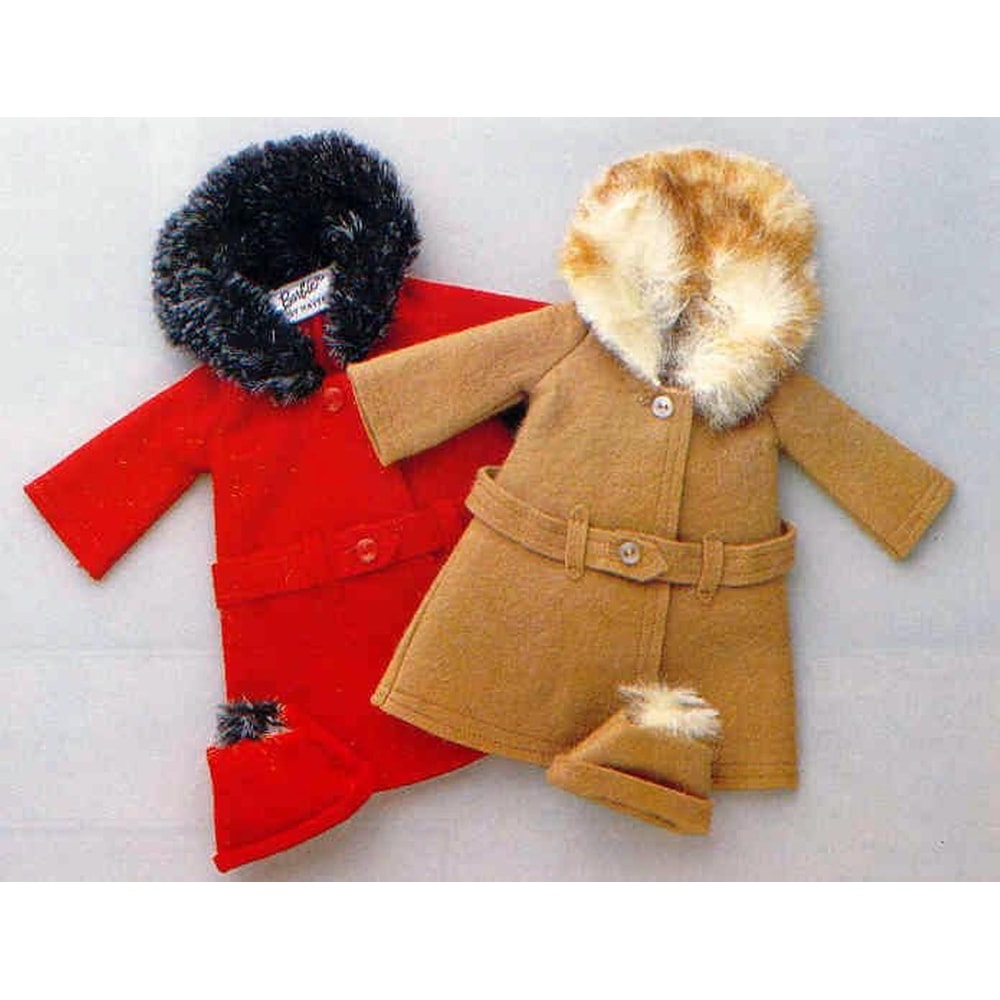 Doll winter coat and hat pattern Barbie doll clothes 1.jpg
