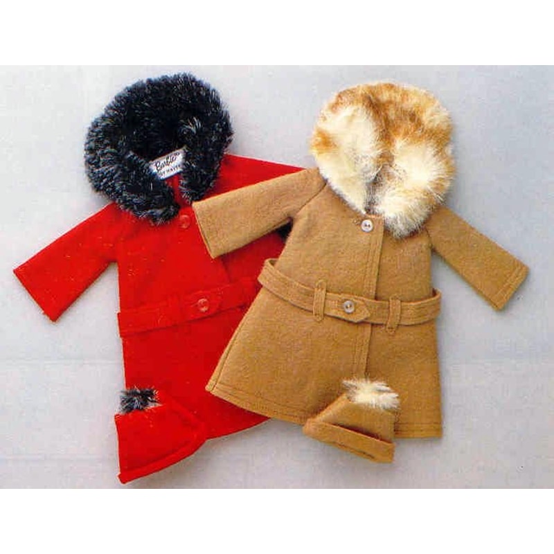 Doll winter coat and hat pattern Barbie doll clothes 1.jpg